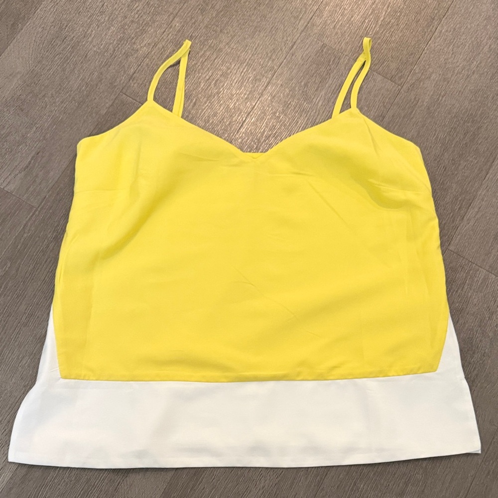 Banana Republic Yellow and White Camisole Top